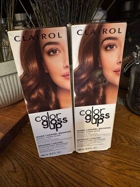 2 Clairol Color Gloss Up in Warm Caramel Brownie Instant Toning Gloss